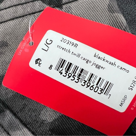 Spanx Jogger Pants Women Large Twill Cargo Black Camo High Rise B28 - Picture 5 of 11